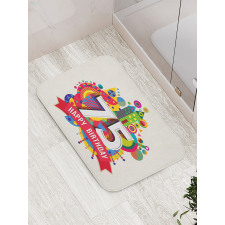 Geometrical Cartoon Bath Mat