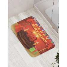 Happy Birthday Cake Bath Mat