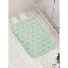 Retro Circles Geometric Bath Mat