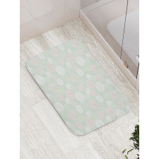 Pastel Dahlia Blossoms Bath Mat