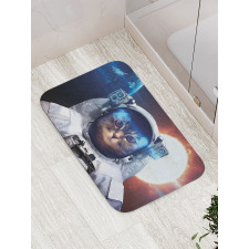 Kitty in Galaxy Dust Bath Mat