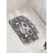 Dead Queen Folk Flowers Bath Mat