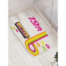 70s Party Casette Tape Bath Mat