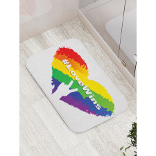 LGBT Colored Heart Bath Mat