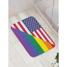 Flag USA Rainbow Colors Bath Mat