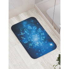 Horoscope Wheel Signs Bath Mat