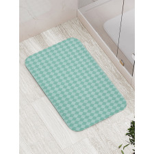 Rectangular Geometric Tile Bath Mat