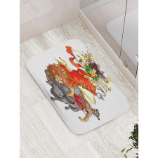 Mythical Scene Bath Mat