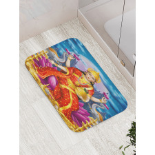 Figure of Wealth Festive Bath Mat