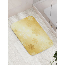 Snowflakes Noel Yule Bath Mat