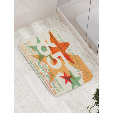 Birthday Languages Bath Mat