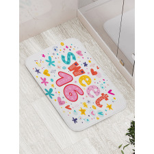 New Age Hearts Blooms Bath Mat