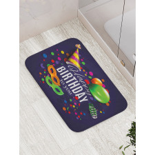 Balloons Ribbons Masks Bath Mat