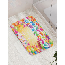 Vivid Balloons Cupcake Bath Mat