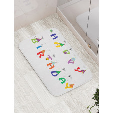 Funny Letters on Ropes Bath Mat