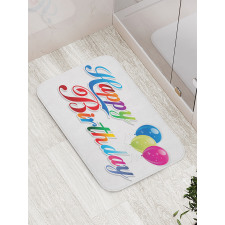 Modern Writing Balloon Bath Mat