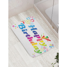 Birthday Message Bath Mat