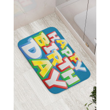 Birthday Lettering Bath Mat