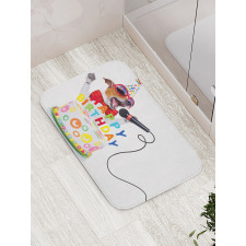 Birthday Music Dog Bath Mat