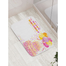 Girl Theme Cake Bath Mat