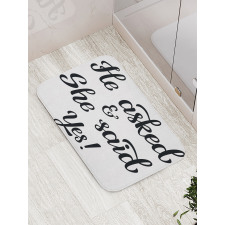 Wedding Engagement Bath Mat