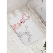 Rabbits Wedding Bath Mat