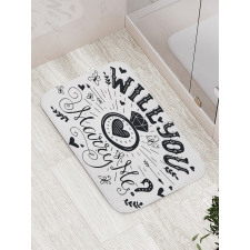 Hearts Marriage Bath Mat