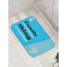 Family Writing Bath Mat