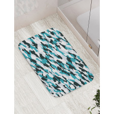 Aquatic Camouflage Tile Bath Mat