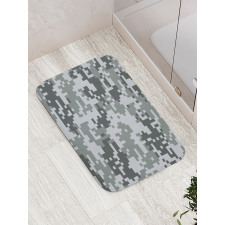 Pixel Effect Digital Grey Bath Mat