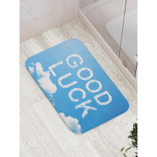 Message Sky Clouds Bath Mat