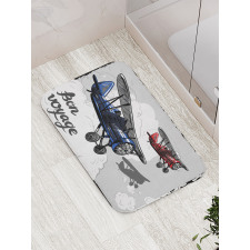 Retro Bon Voyage Bath Mat