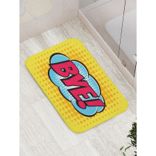 Comic Book Text Bath Mat