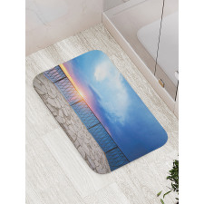 Balcony View Landscape Bath Mat