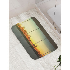 Empty Office Sunset View Bath Mat