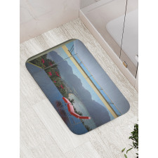 Tropical Island Flowers Bath Mat