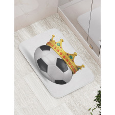 Football Soccer with Crown Bath Mat