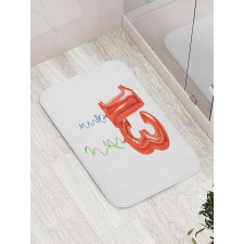 Red Balloons 13 Bath Mat