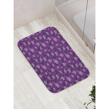 Abstract Lily Flowers Bath Mat