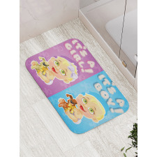 Girl Boy Dogs Bath Mat