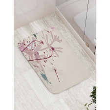 Grunge Drangonfly Bath Mat