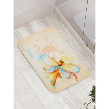 Dragonfly Moth Bug Bath Mat