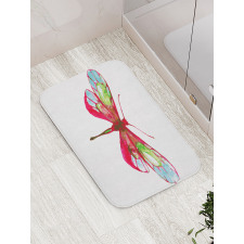 Watercolor Dragonfly Bath Mat