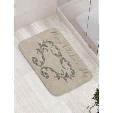 Valentine's Day Taupe Bath Mat