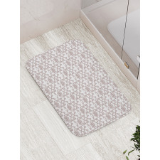 Taupe Colored Damask Bath Mat