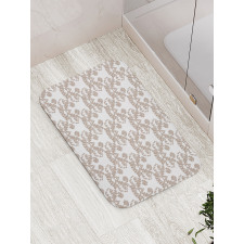 Rococo Flowers in Taupe Bath Mat