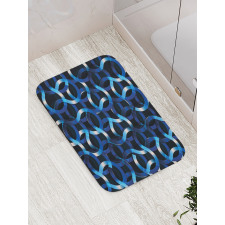 Curvy Modern Shapes Bath Mat