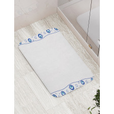 Border Design Spirals Bath Mat