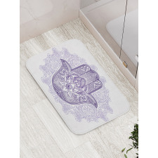 Ornate Hamsa Paisley Bath Mat