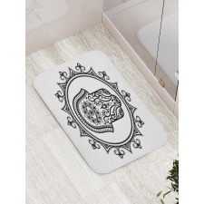 Hamsa Mandala Shape Bath Mat